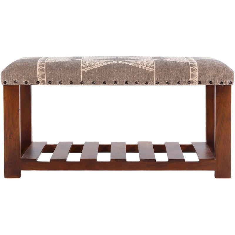 Banc rembourré Heria de style bohème moderne