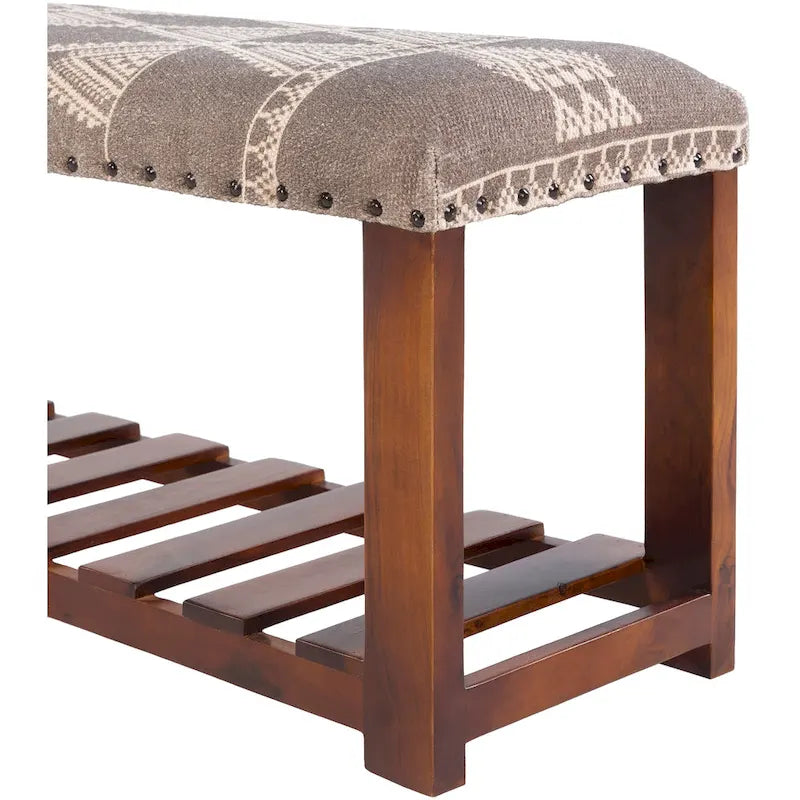 Banc rembourré Heria de style bohème moderne