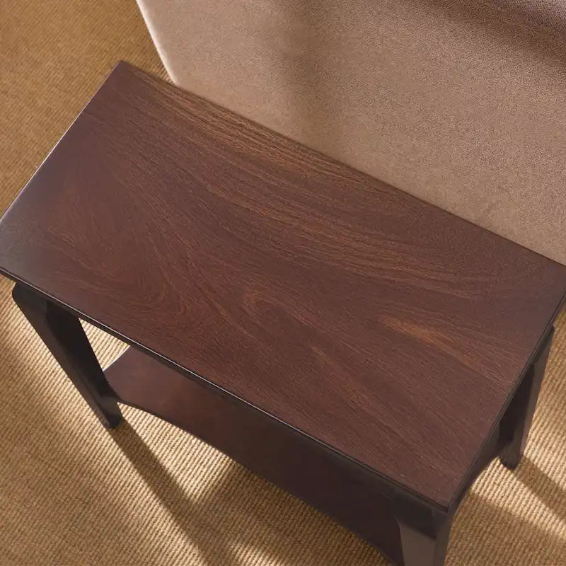 Table d'appoint étroite en bois gris