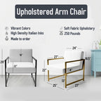 Fauteuil d'appoint capitonné Designart jaune moutarde et gris vif II et fauteuil moderne et contemporain