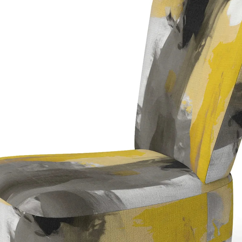 Fauteuil d'appoint capitonné Designart jaune moutarde et gris vif II et fauteuil moderne et contemporain