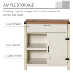 Buffet/meuble de rangement rustique HOMCOM style grange/style ferme moderne pour cuisine et salle à manger