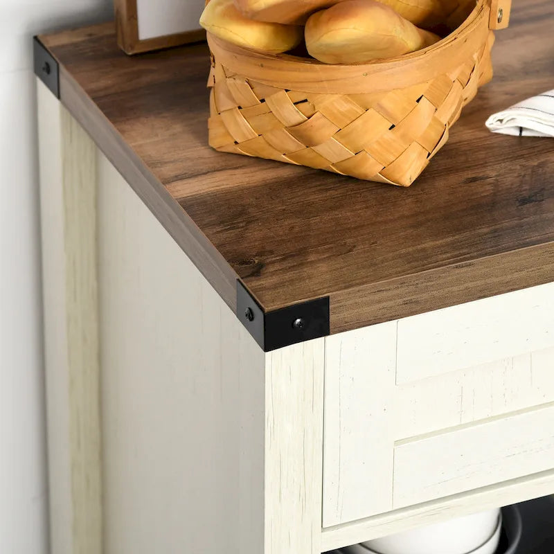 Buffet/meuble de rangement rustique HOMCOM style grange/style ferme moderne pour cuisine et salle à manger
