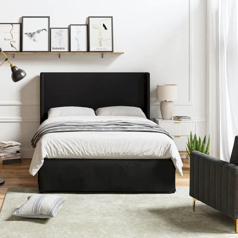 Housse de lit Louise traditionnelle lavable, capitonnée en métal, par HULALA HOME