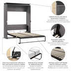 Lit escamotable Orion 67W Queen de Bestar