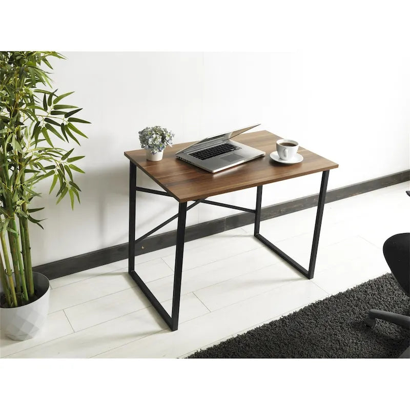Bureau d'ordinateur rectangulaire de 89 cm (35 pouces) avec structure en métal, style moderne, idéal pour le salon, la chambre ou le bureau.