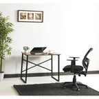 Bureau d'ordinateur rectangulaire de 89 cm (35 pouces) avec structure en métal, style moderne, idéal pour le salon, la chambre ou le bureau.