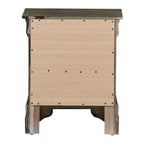 Table de chevet traditionnelle Louis Philippe à 2 tiroirs en bois