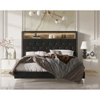 Lit à panneaux rembourrés Javan