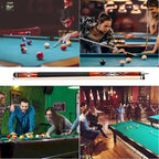 Ensemble de 6 queues de billard GSE en érable canadien. Ensemble de 2 queues de billard de 58 pouces (147 cm) pour usage domestique ou commercial.