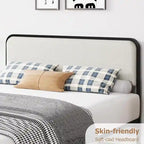 Cadre de lit avec tête et pied de lit rembourrés