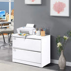 Classeur latéral métallique à 2 tiroirs 36 po avec serrure