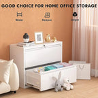 Classeur latéral métallique à 2 tiroirs 36 po avec serrure