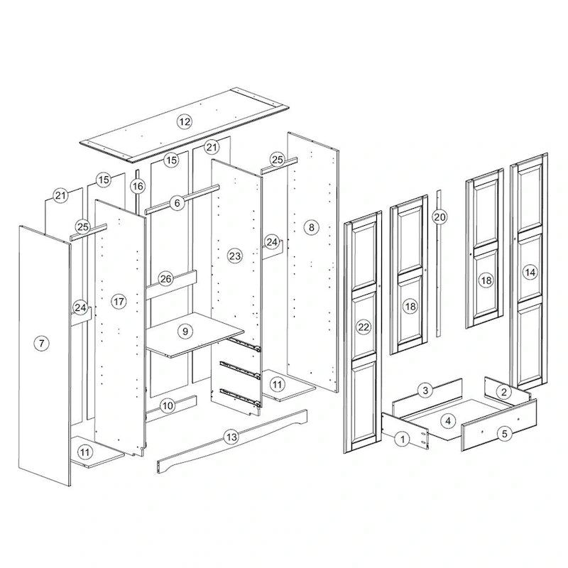 Armoire familiale 5966 de Palace Imports, Java