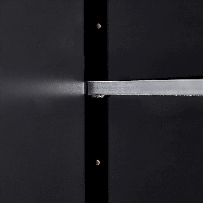 Armoire de rangement en bois à 2 portes et 4 tiroirs, étagère réglable