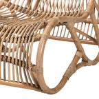 Fauteuil lounge Genera moderne bohème en rotin naturel