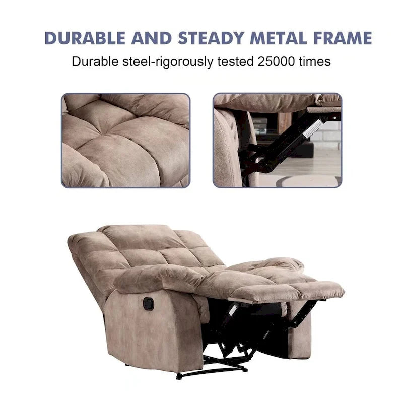 Fauteuil inclinable ergonomique manuel rembourré