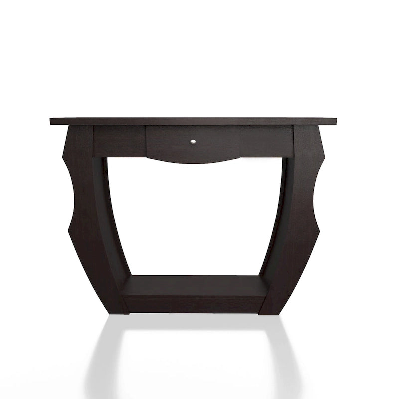 Console Caveline contemporaine en noyer de 99 cm (39 pouces) à 1 tiroir par Furniture of America