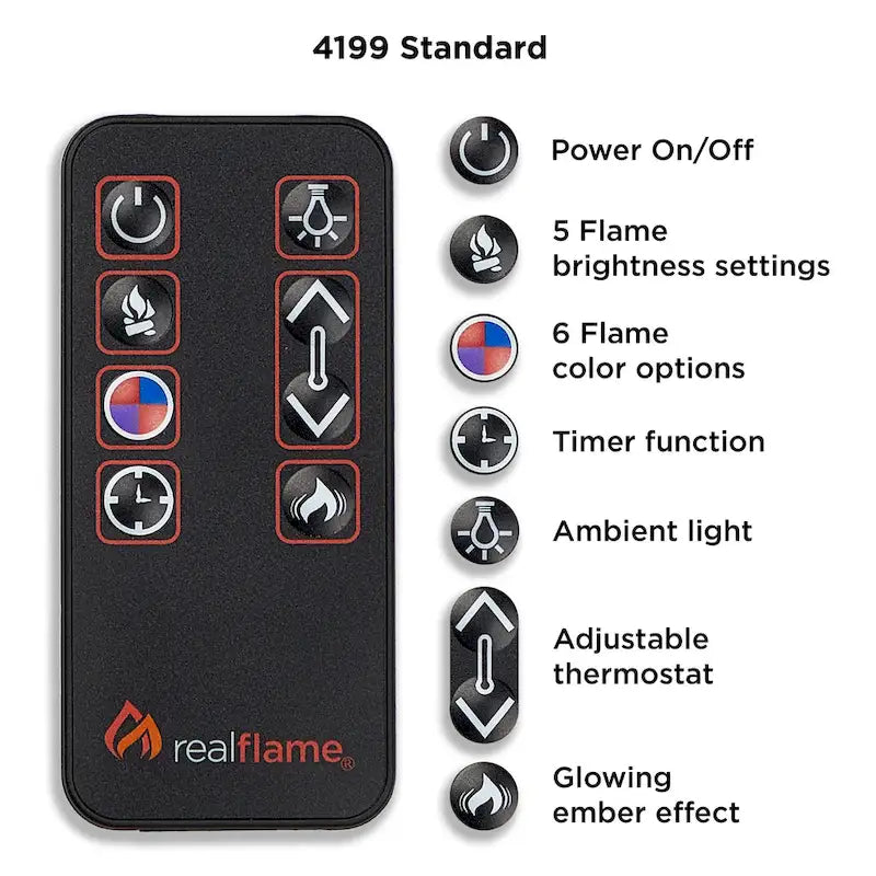 Meuble TV électrique Calie 67 avec cheminée intégrée, blanc, par Real Flame