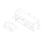 Meuble TV South Shore Exhibit pour téléviseurs jusqu'à 60 pouces