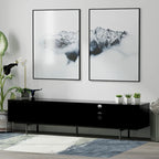 Meuble TV bas Glenwillow Home Atlas 78 x 20, style moderne du milieu du siècle