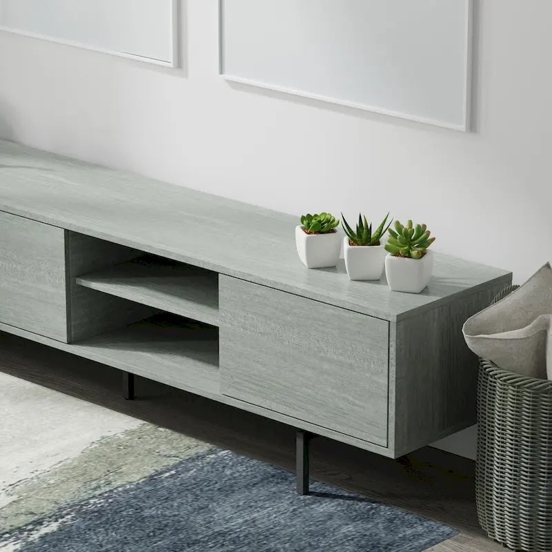 Meuble TV bas Glenwillow Home Atlas 78 x 20, style moderne du milieu du siècle