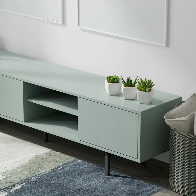 Meuble TV bas Glenwillow Home Atlas 78 x 20, style moderne du milieu du siècle