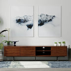 Meuble TV bas Glenwillow Home Atlas 78 x 20, style moderne du milieu du siècle