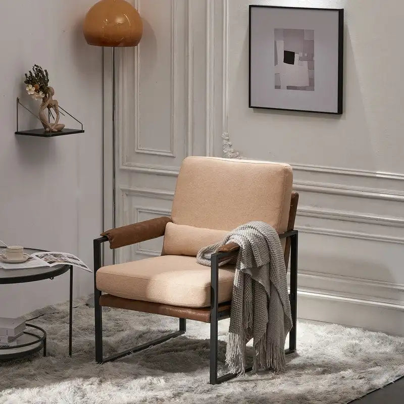 Fauteuil de loisirs moderne à cadre en fer simple