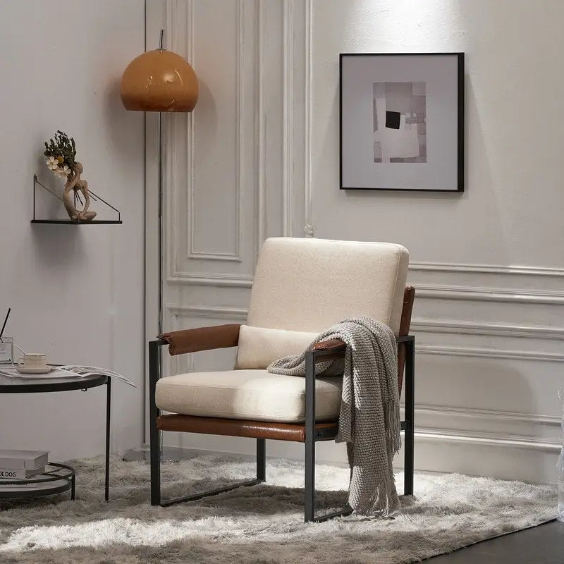 Fauteuil de loisirs moderne à cadre en fer simple