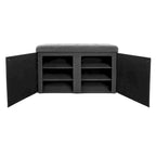 Banc de rangement à chaussures ottoman rembourré Seville Classics, gris moderne
