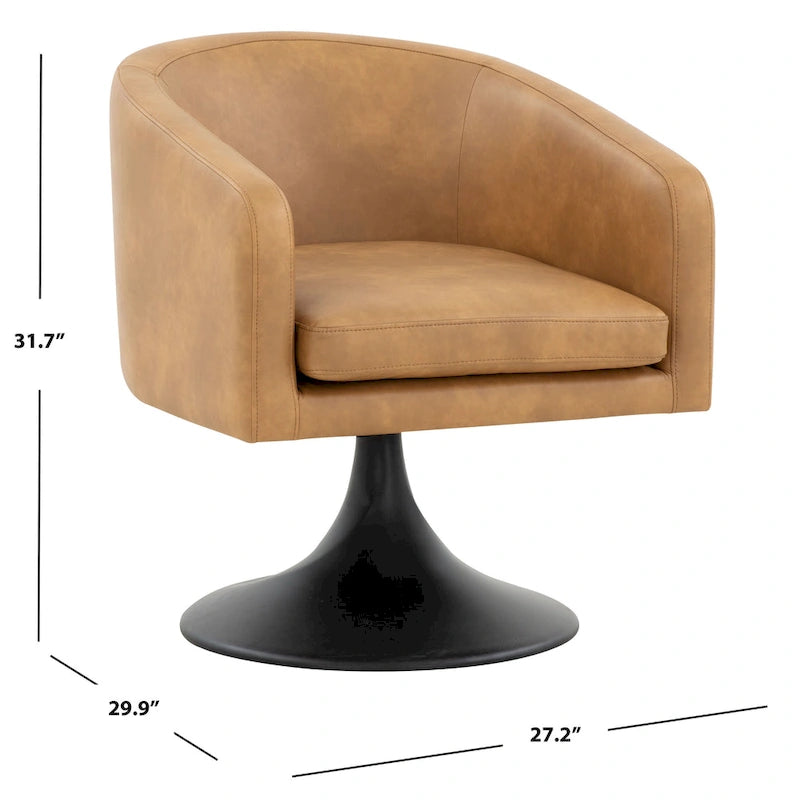 Chaise piédestal SAFAVIEH Couture Tela - 70 cm L x 75 cm P x 81 cm H - 27 cm L x 30 cm P x 32 cm H