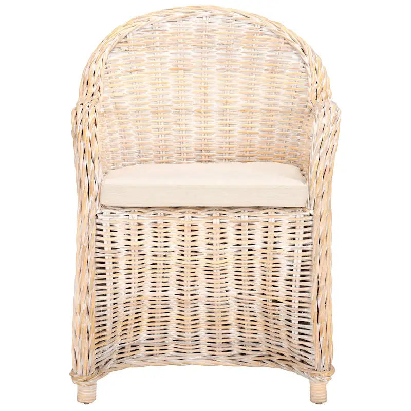 Fauteuil club SAFAVIEH Sinja en rotin jaune - 61 x 66 x 89 cm - 61 x 66 x 89 cm