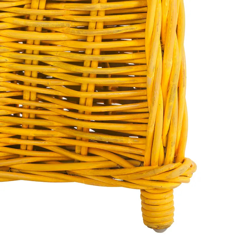 Fauteuil club SAFAVIEH Sinja en rotin jaune - 61 x 66 x 89 cm - 61 x 66 x 89 cm