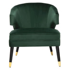 Fauteuil d'appoint à oreilles en velours Amalia de SAFAVIEH - 68 x 71 x 81 cm (26,8 x 28 x 31,9 po) - 69 x 71 x 81 cm (27 x 28 x 32 po)