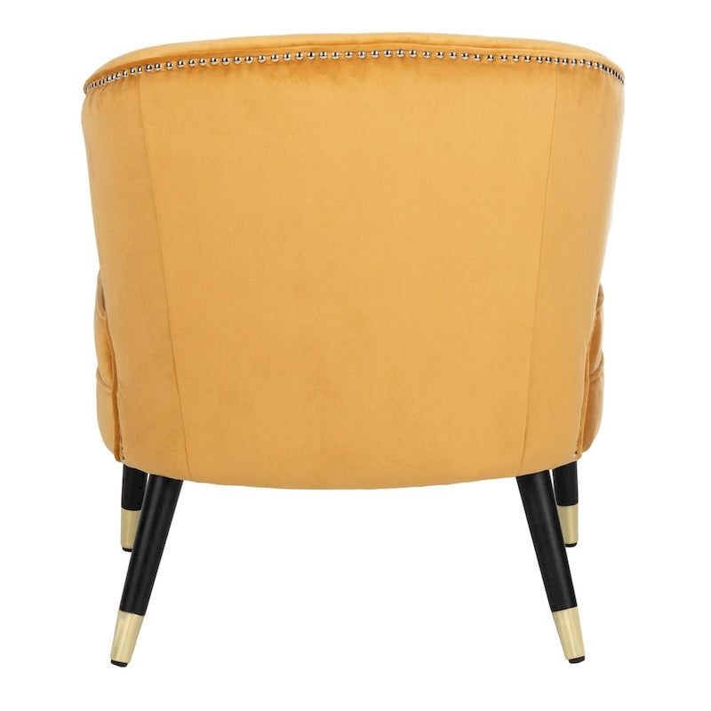 Fauteuil d'appoint à oreilles en velours Amalia de SAFAVIEH - 68 x 71 x 81 cm (26,8 x 28 x 31,9 po) - 69 x 71 x 81 cm (27 x 28 x 32 po)