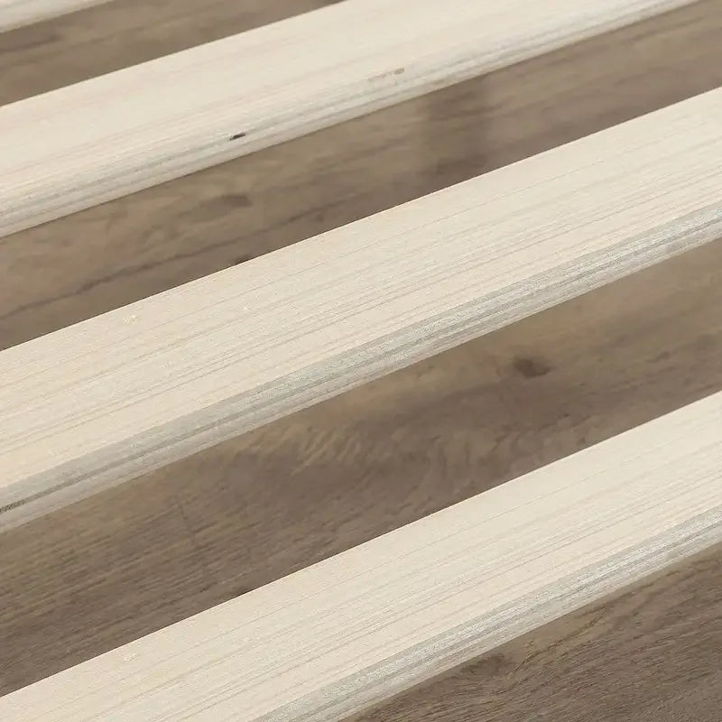 Cadre de lit plateforme moderne King size à profil bas de 10 pouces en métal avec lattes en bois