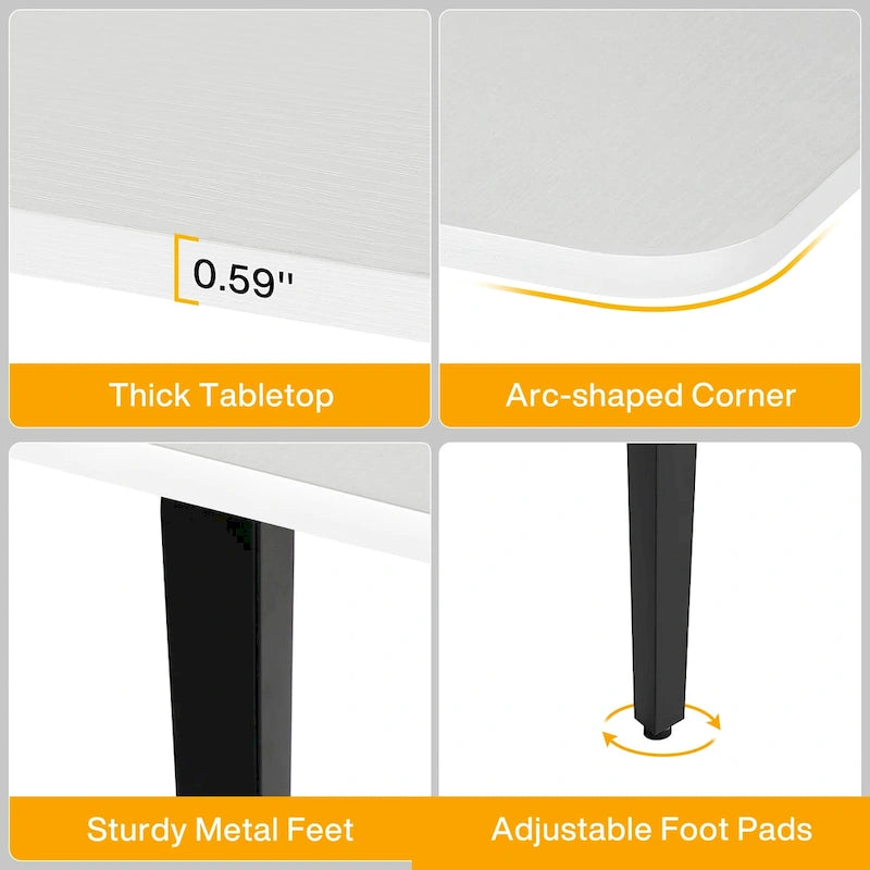 Grande table à manger de 70,8 pouces pour 6 à 8 personnes