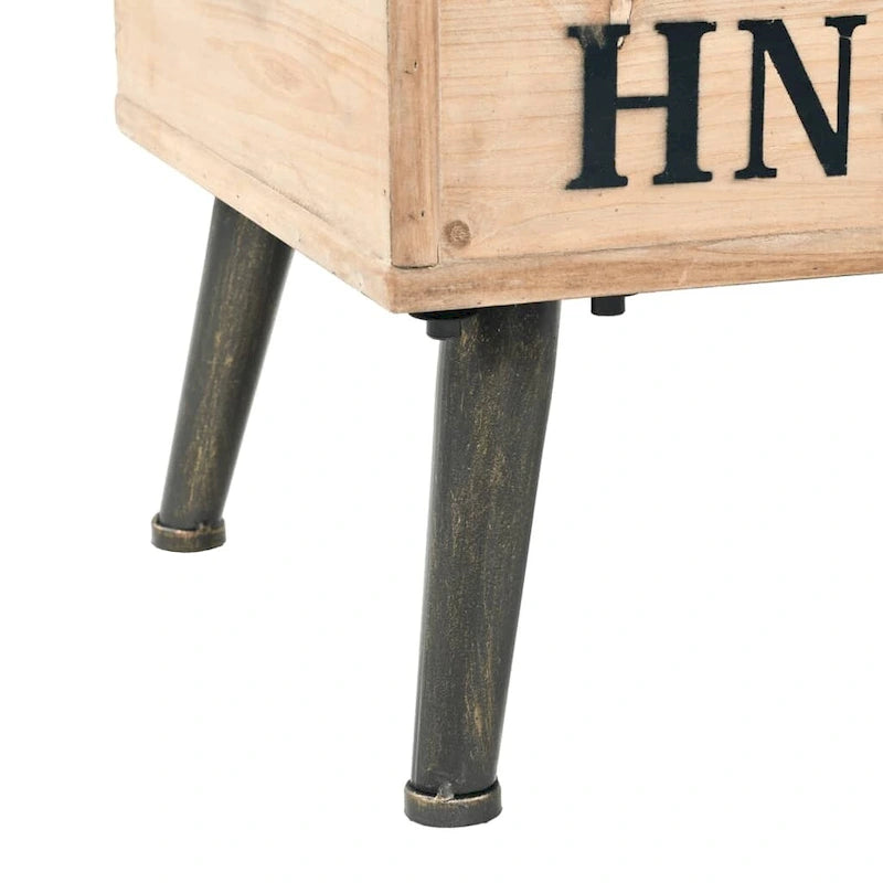 Banc de rangement vidaXL 43.3 en bois massif de sapin - 43,3 x 15,7 x 19,7