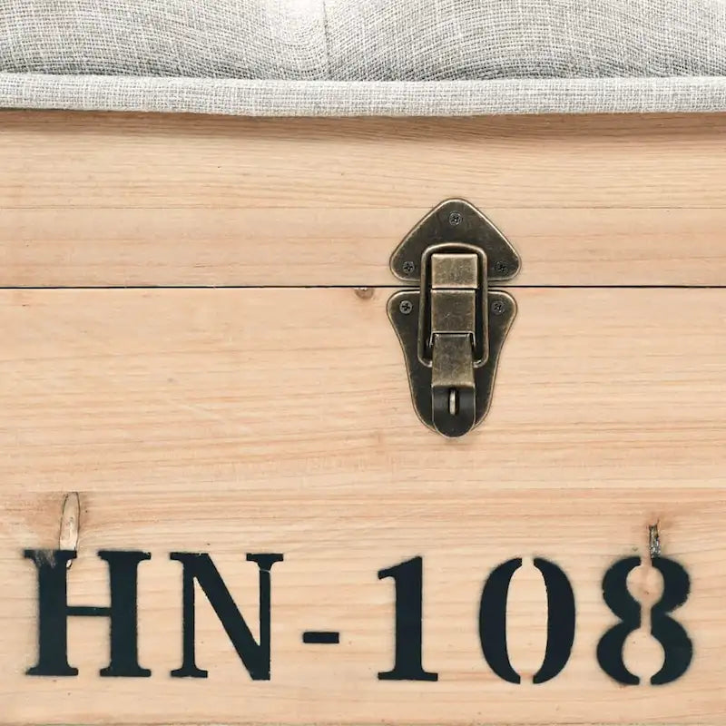 Banc de rangement vidaXL 43.3 en bois massif de sapin - 43,3 x 15,7 x 19,7