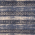 Banc rectangulaire bleu antique vieilli de 47 pouces