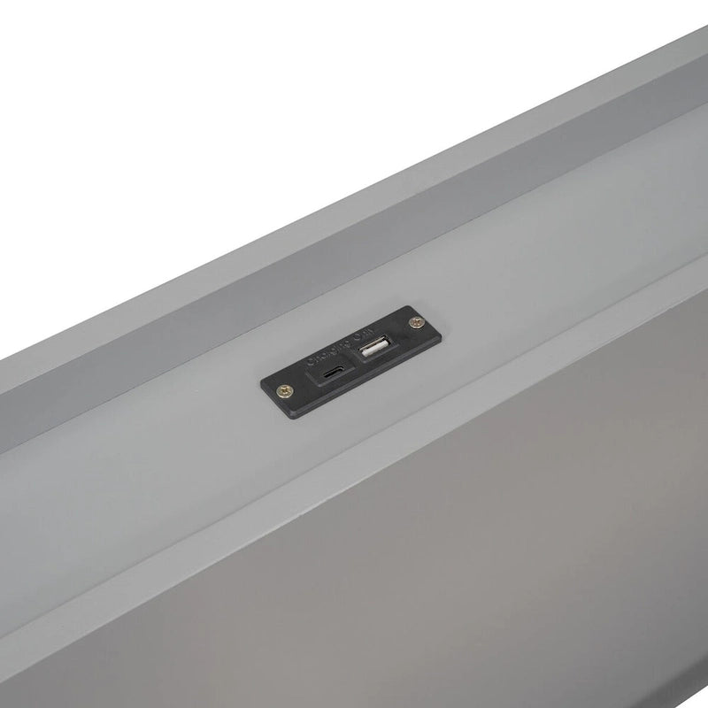 Cadre de lit plateforme double avec ports USB