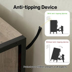 Commode moderne rustique en bois gris avec tiroirs, 48,58