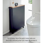 Chariot de rangement à roulettes Yamazaki Home, en acier, montage minimal - L 47,5 x l 13 x H 68,5 cm