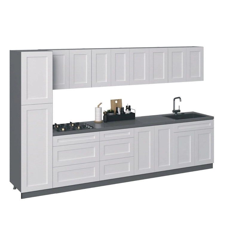 Collection Cuisine Élégante, Base Blanc Mat, Largeur 11 pi - 135 x 24