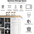 Îlot de cuisine à roulettes, meuble de rangement, plateau en bois massif