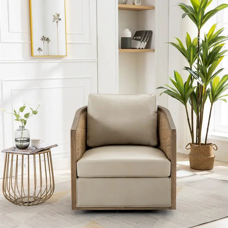 Fauteuil pivotant en forme de tonneau