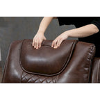 Fauteuil inclinable électrique releveur en cuir PU avec massage et chauffage pour personnes âgées