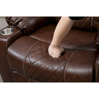 Fauteuil inclinable électrique releveur en cuir PU avec massage et chauffage pour personnes âgées