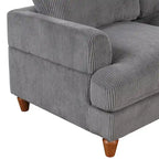 Canapé d'angle modulable avec pouf en forme de L